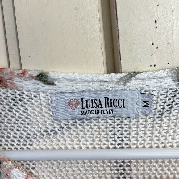 Luisa Ricci size medium floral lightweight sweater Made In Italy - Picture 2 of 3